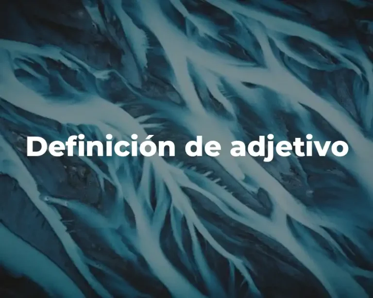Definición de adjetivo