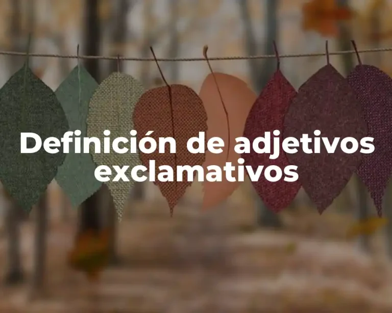 Definición de adjetivos exclamativos
