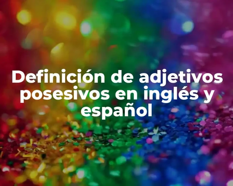 Definición de adjetivos posesivos en inglés y español