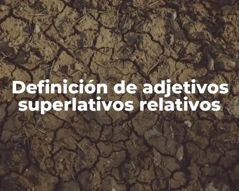 Definición de adjetivos superlativos relativos