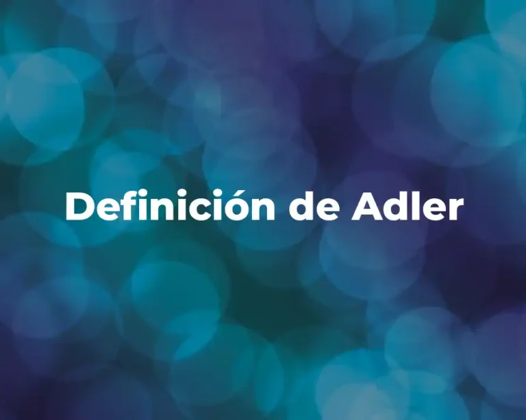 Definición de Adler