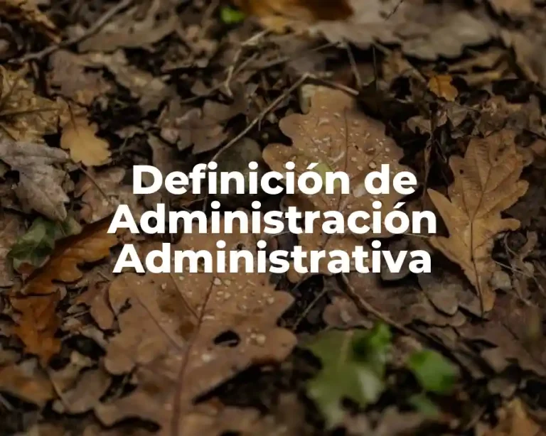Definición de Administración Administrativa