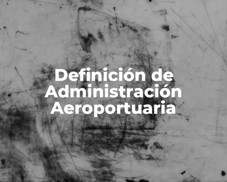 Definición de Administración Aeroportuaria