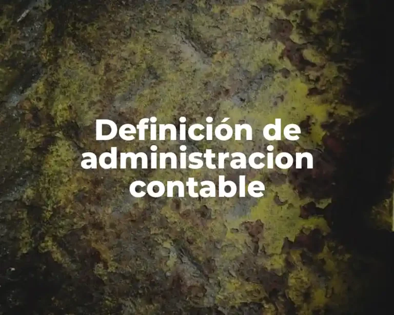 Definición de administracion contable
