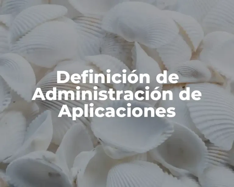 Definición de Administración de Aplicaciones