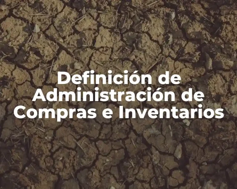 Definición de Administración de Compras e Inventarios