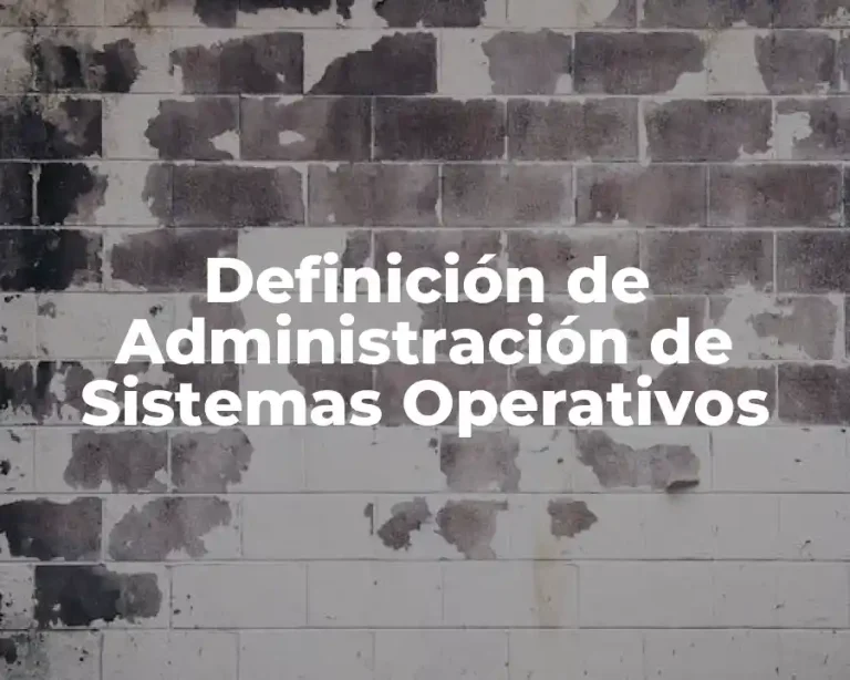 Definición de Administración de Sistemas Operativos