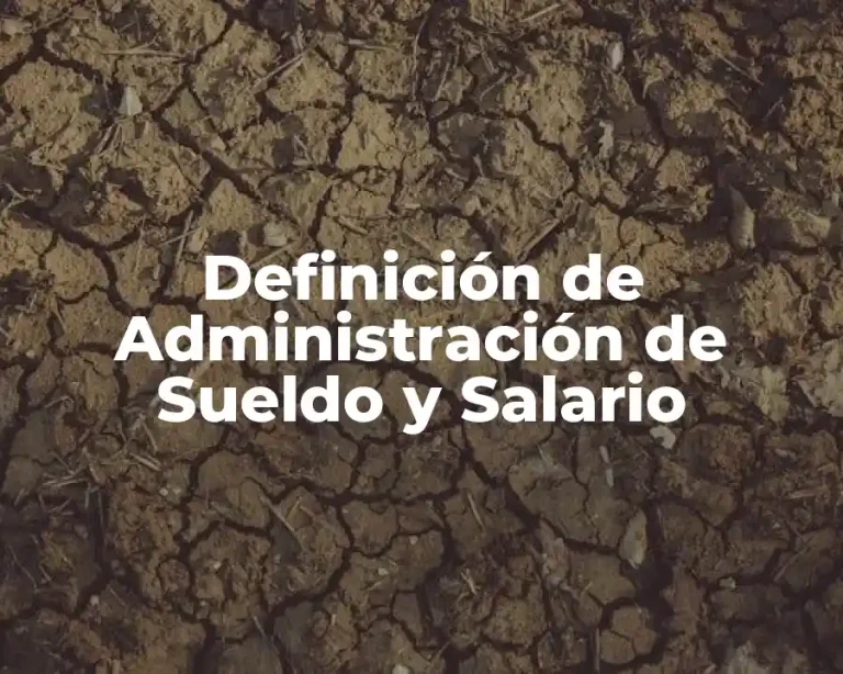 Definición de Administración de Sueldo y Salario