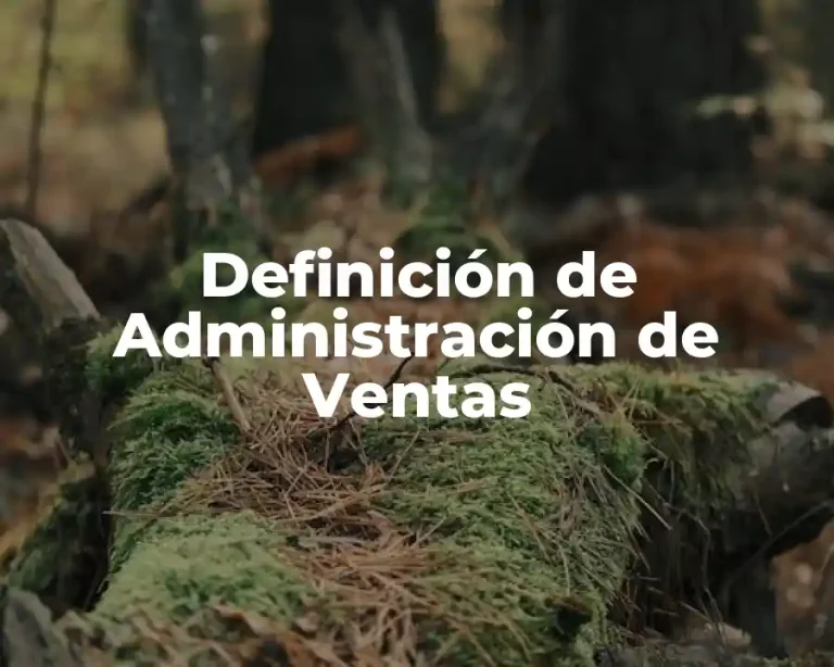 Definición de Administración de Ventas