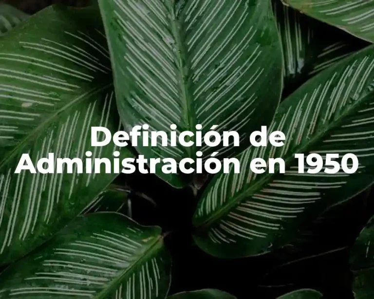 Definición de Administración en 1950