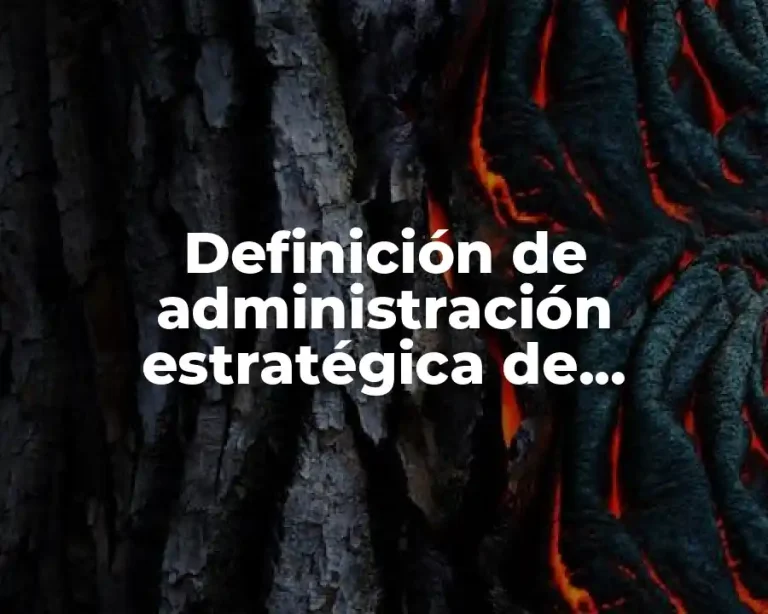 Definición de administración estratégica de empresas de exportación
