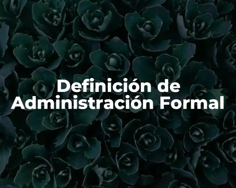 Definición de Administración Formal
