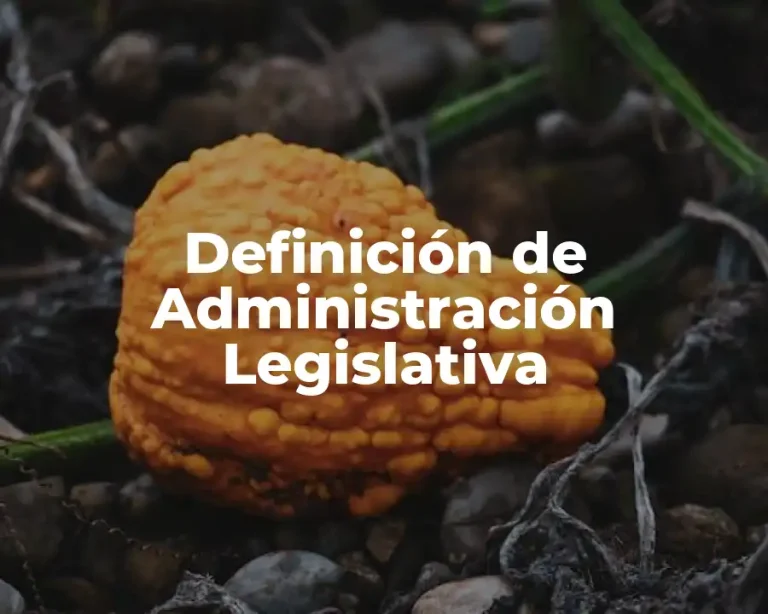 Definición de Administración Legislativa