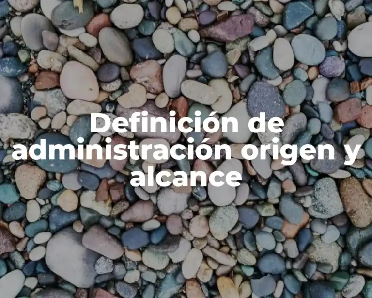 Definición de administración origen y alcance