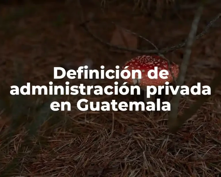 Definición de administración privada en Guatemala