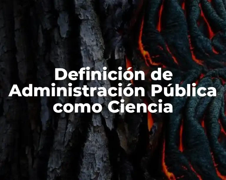 Definición de Administración Pública como Ciencia
