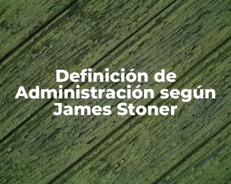 Definición de Administración según James Stoner