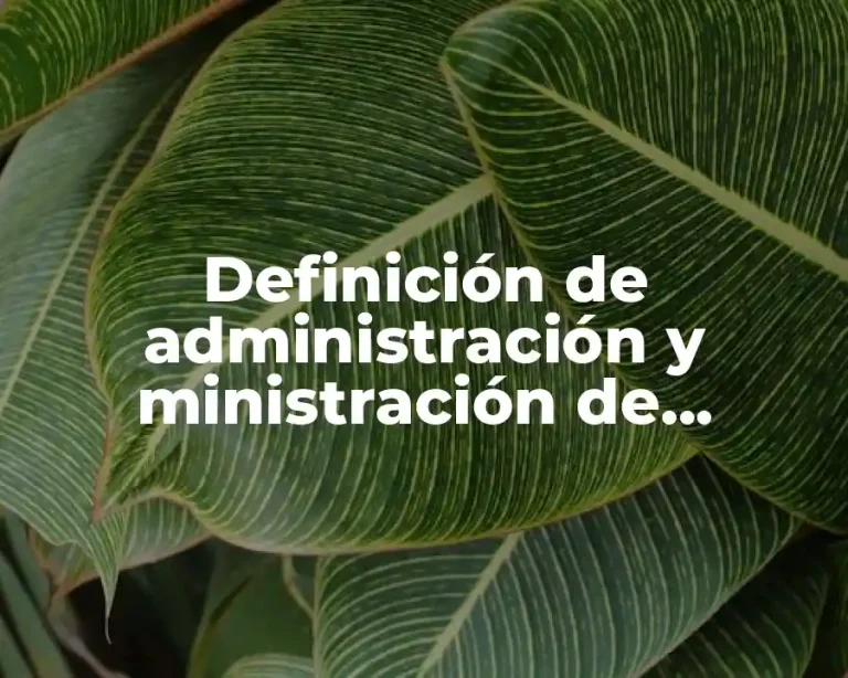 Definición de administración y ministración de medicamentos