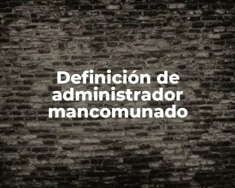 Definición de administrador mancomunado