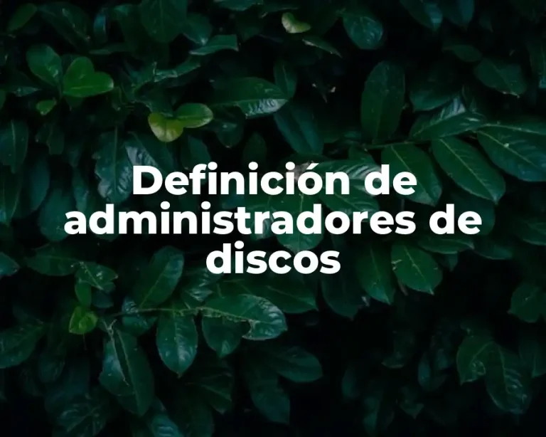 Definición de administradores de discos