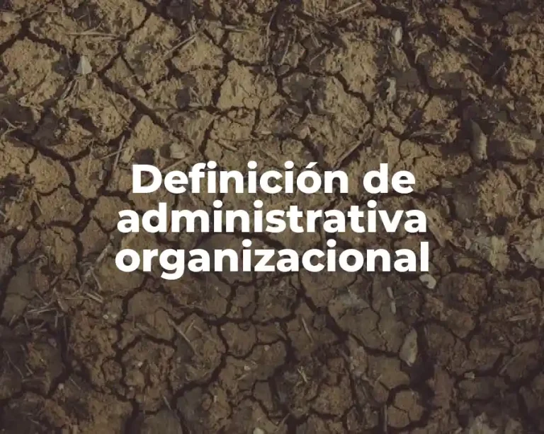 Definición de administrativa organizacional