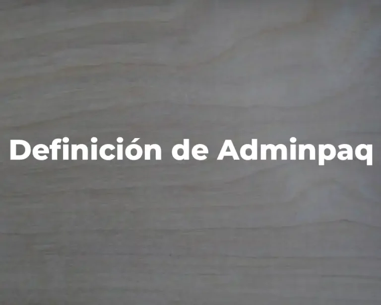 Definición de Adminpaq