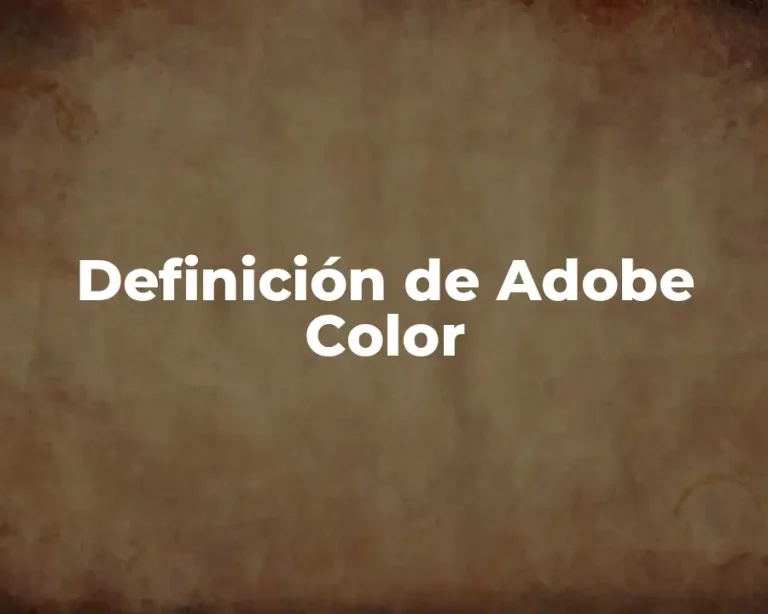 Definición de Adobe Color