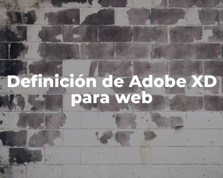 Definición de Adobe XD para web