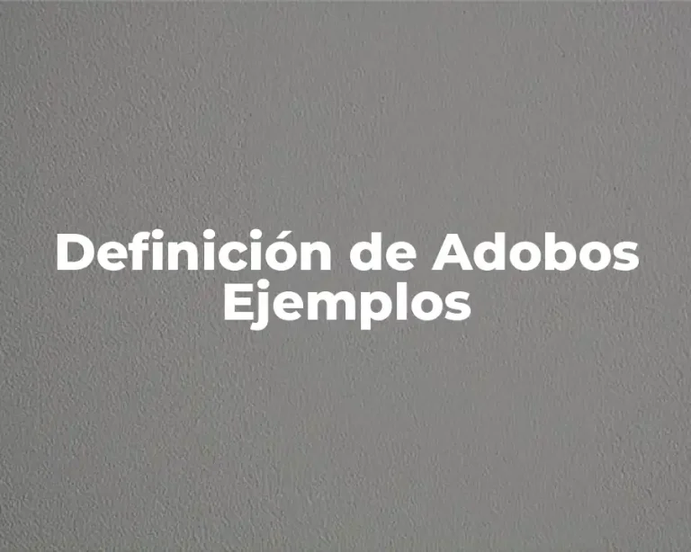 Definición de Adobos Ejemplos