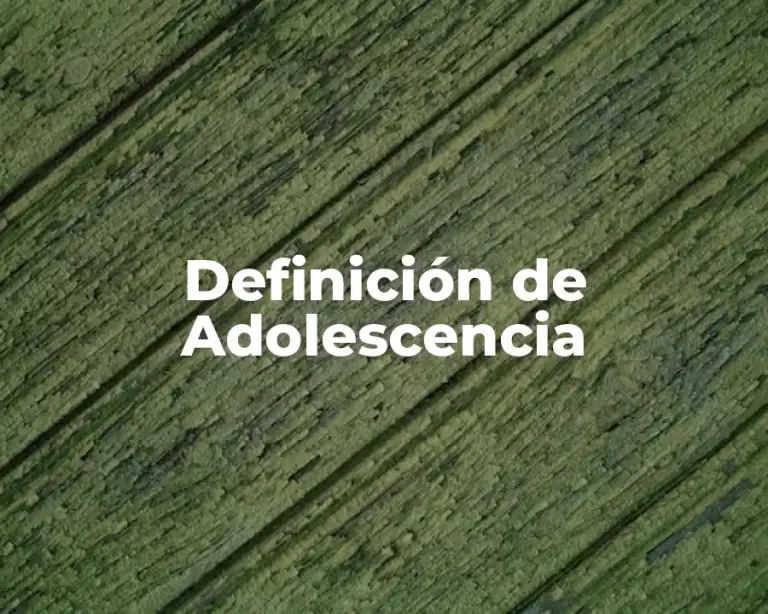 Definición de Adolescencia