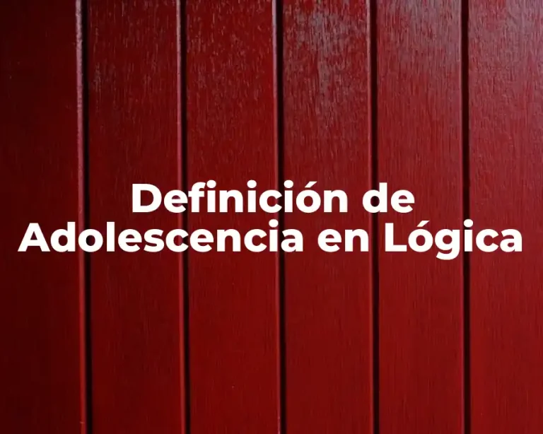 Definición de Adolescencia en Lógica