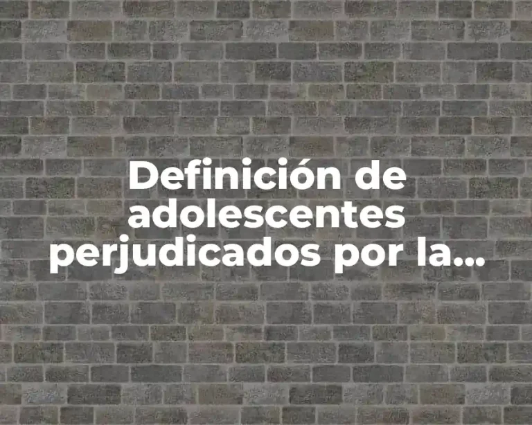 Definición de adolescentes perjudicados por la marihuana