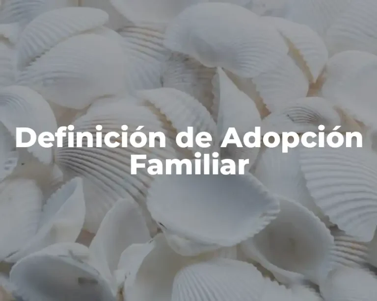 Definición de Adopción Familiar