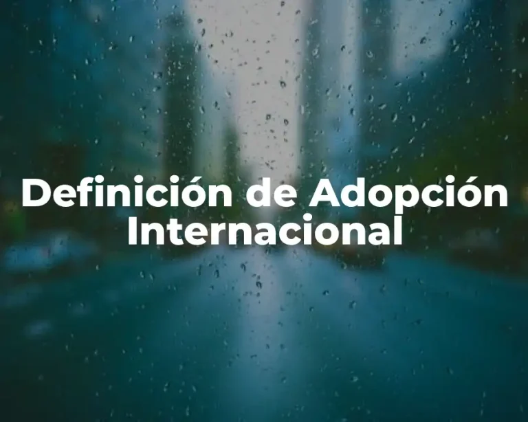 Definición de Adopción Internacional