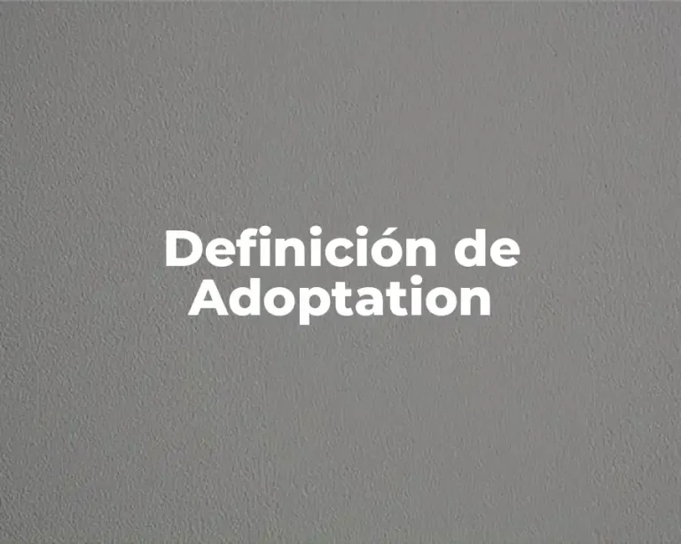 Definición de Adoptation