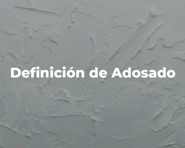 Definición de Adosado