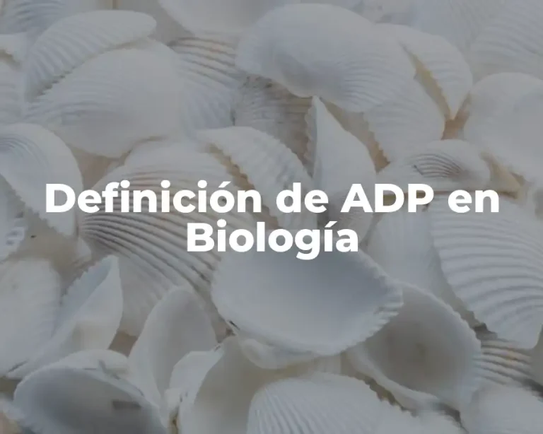Definición de ADP en Biología