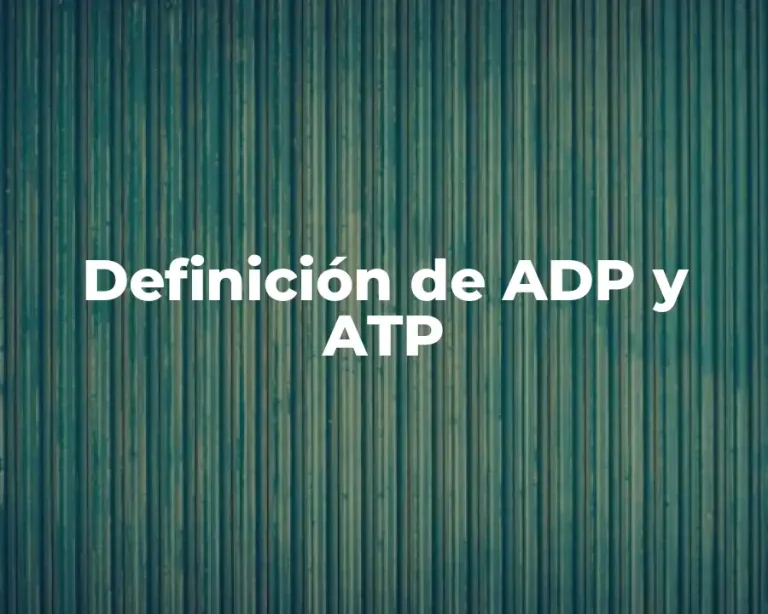 Definición de ADP y ATP