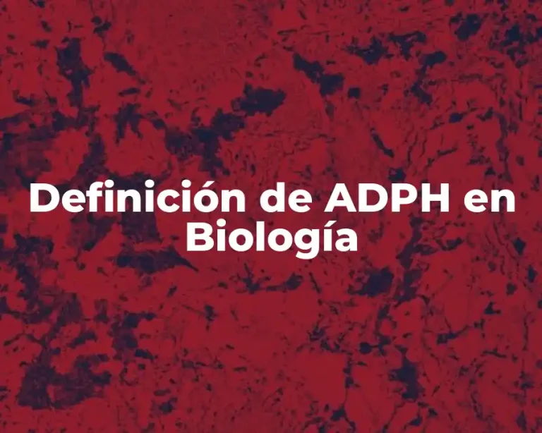Definición de ADPH en Biología