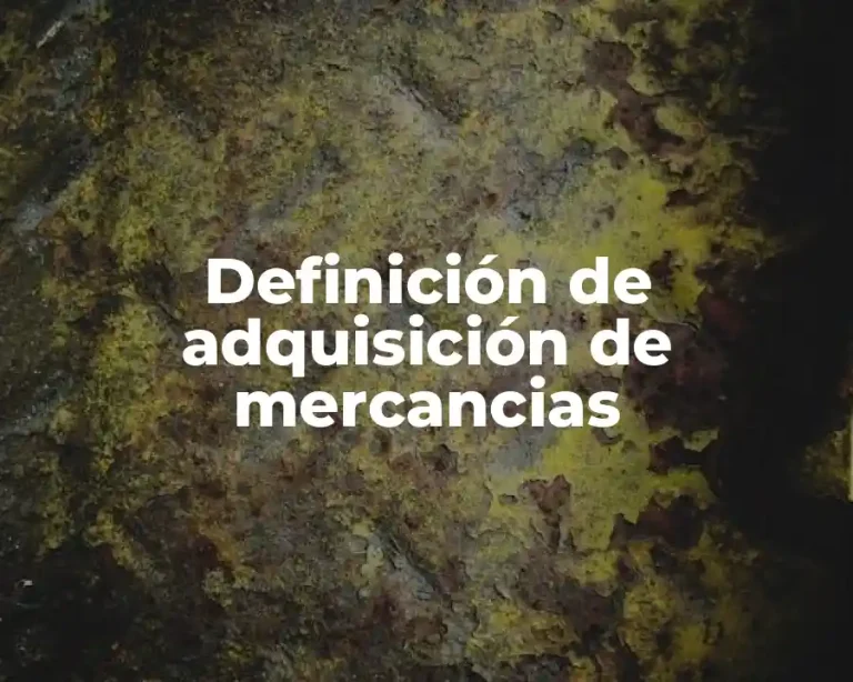Definición de adquisición de mercancias