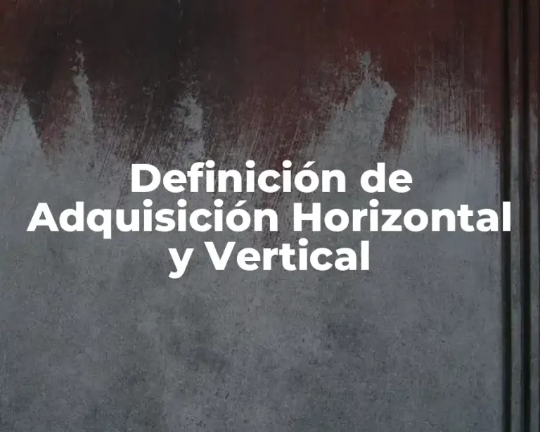 Definición de Adquisición Horizontal y Vertical