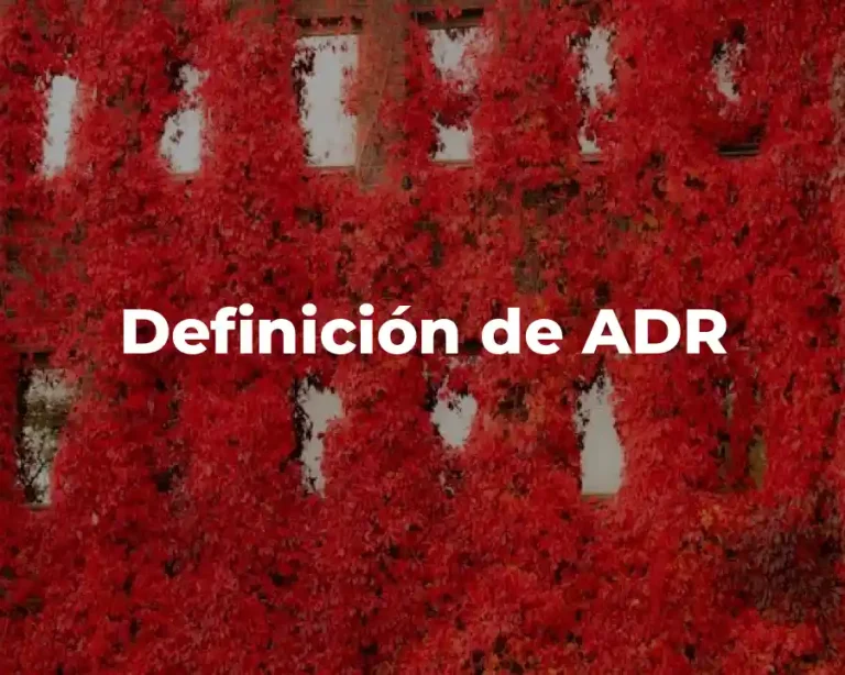 Definición de ADR
