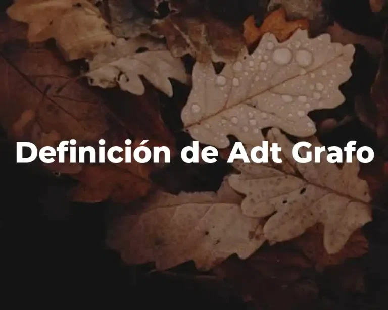 Definición de Adt Grafo