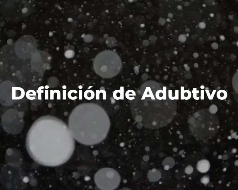 Definición de Adubtivo