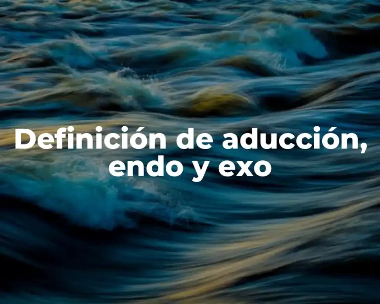 Definición de aducción, endo y exo