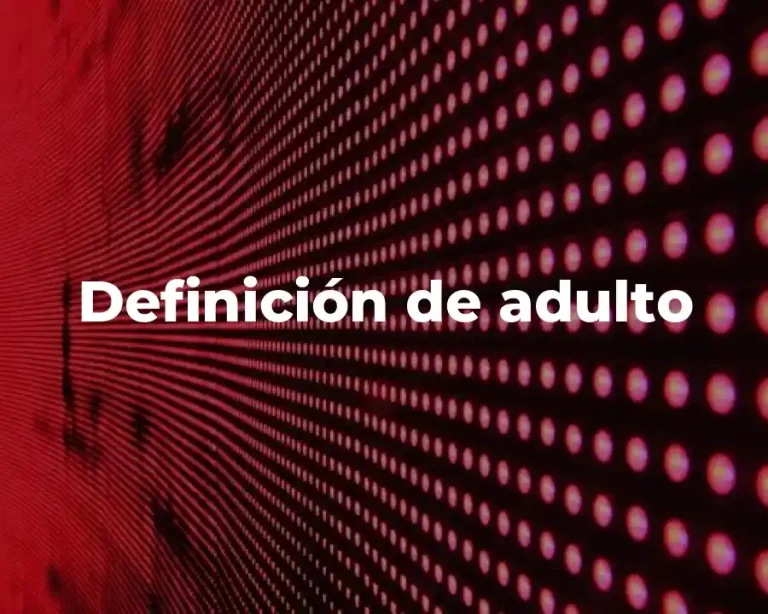 Definición de adulto