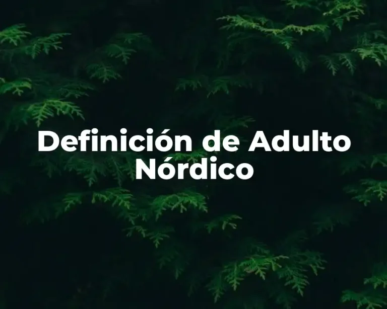Definición de Adulto Nórdico