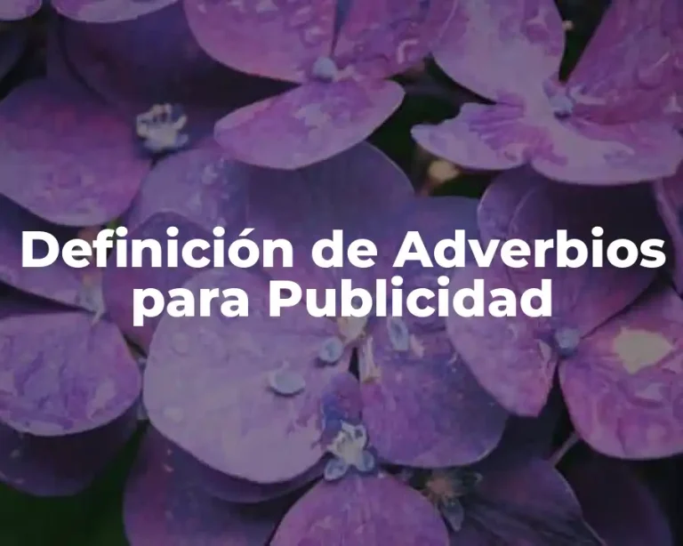 Definición de Adverbios para Publicidad