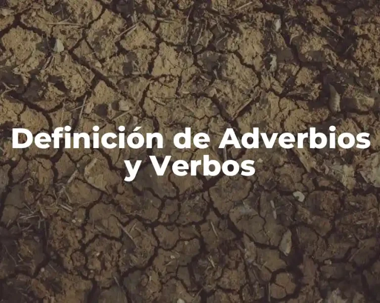 Definición de Adverbios y Verbos