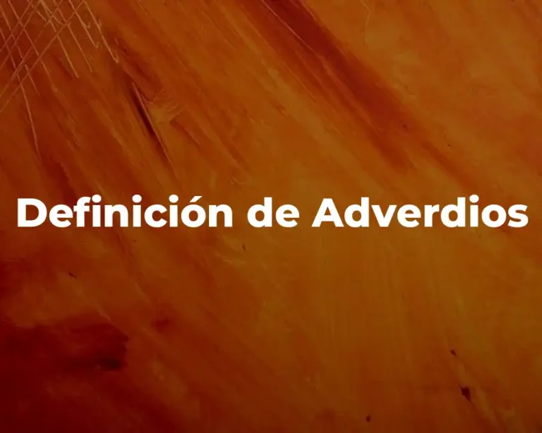 Definición de Adverdios